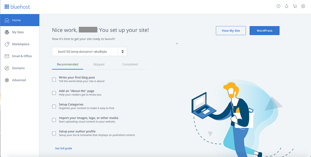 How to set up your WordPress blog on Bluehost