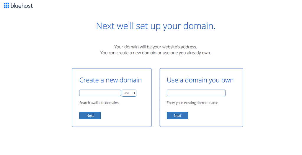 Set up your WordPress blog domain name on Bluehost